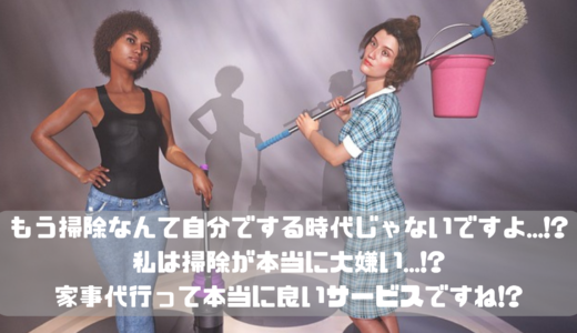 もう掃除なんて自分でする時代じゃないですよ...!? 私は掃除が本当に大嫌い...!? 家事代行って本当に良いサービスですね!?